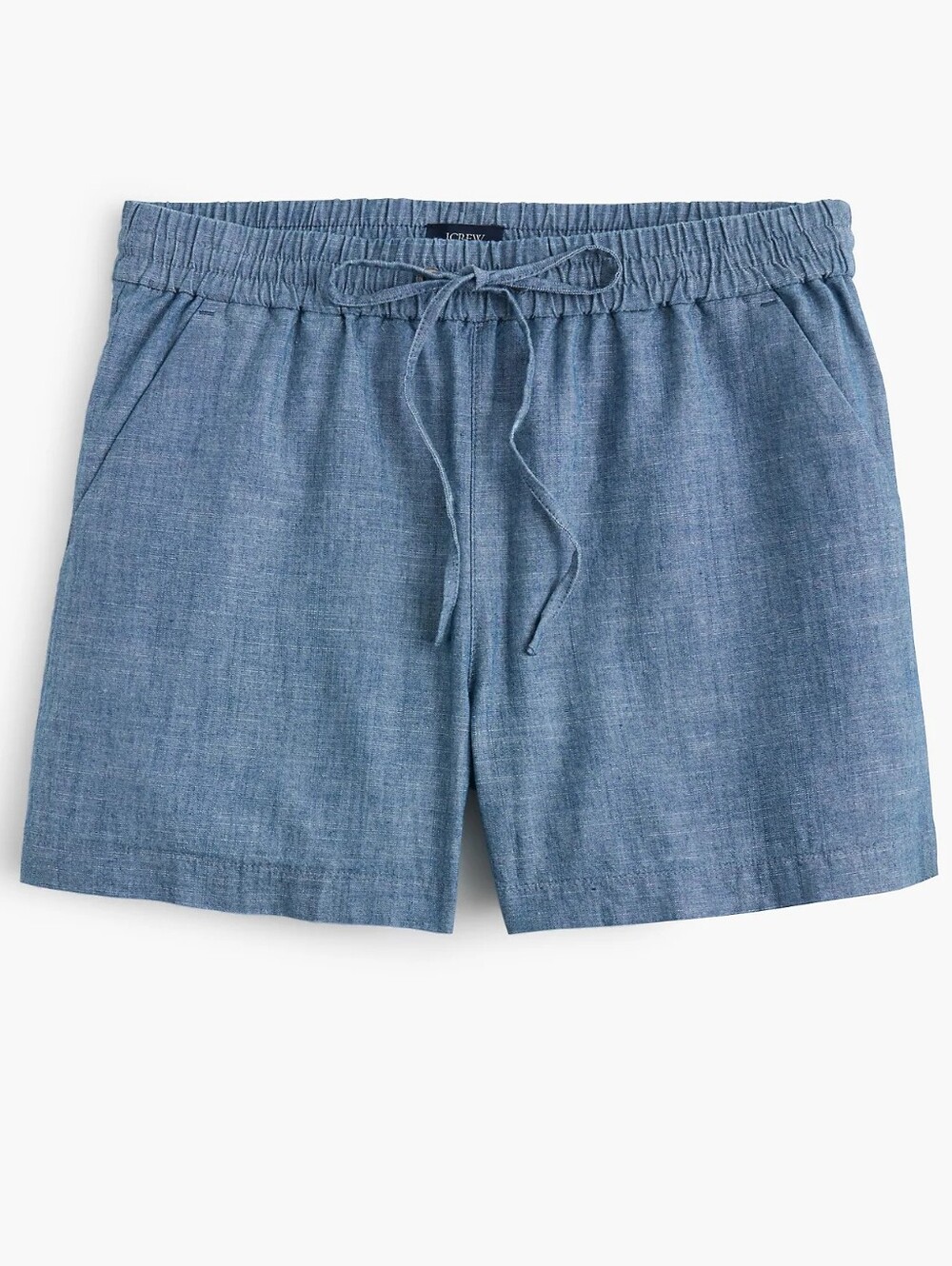 J. Crew Light Blue Chambray Women's Casual Drawstring Shorts M - Picture 12 of 12